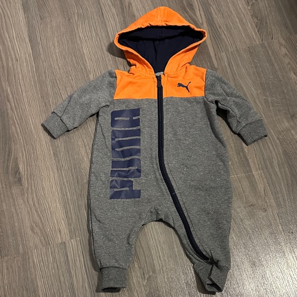 Puma Orange and Gray Kids Footie - Picture 1 of 1